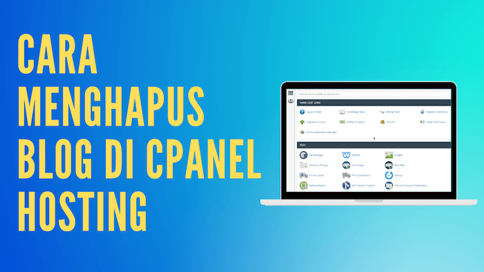 menghapus blog di cpanel